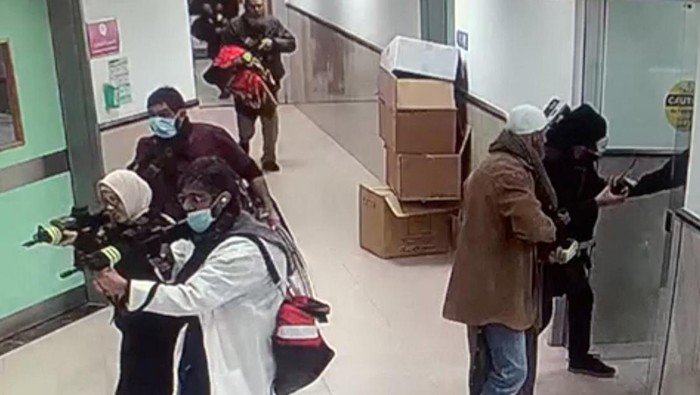 Israeli army raids a hospital in Jenin, in the Israeli-occupied West Bank, January 30, 2024 in this screengrab taken from a video obtained by Reuters  THIS IMAGE HAS BEEN SUPPLIED BY A THIRD PARTY. NO RESALES. NO ARCHIVES.