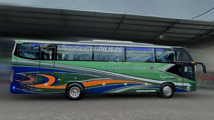 Bus baru PO ALS meluncur dari garasi karoseri Tentrem