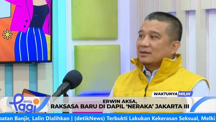 Caleg dari Partai Golkar, Erwin Aksa (Detik Pagi)