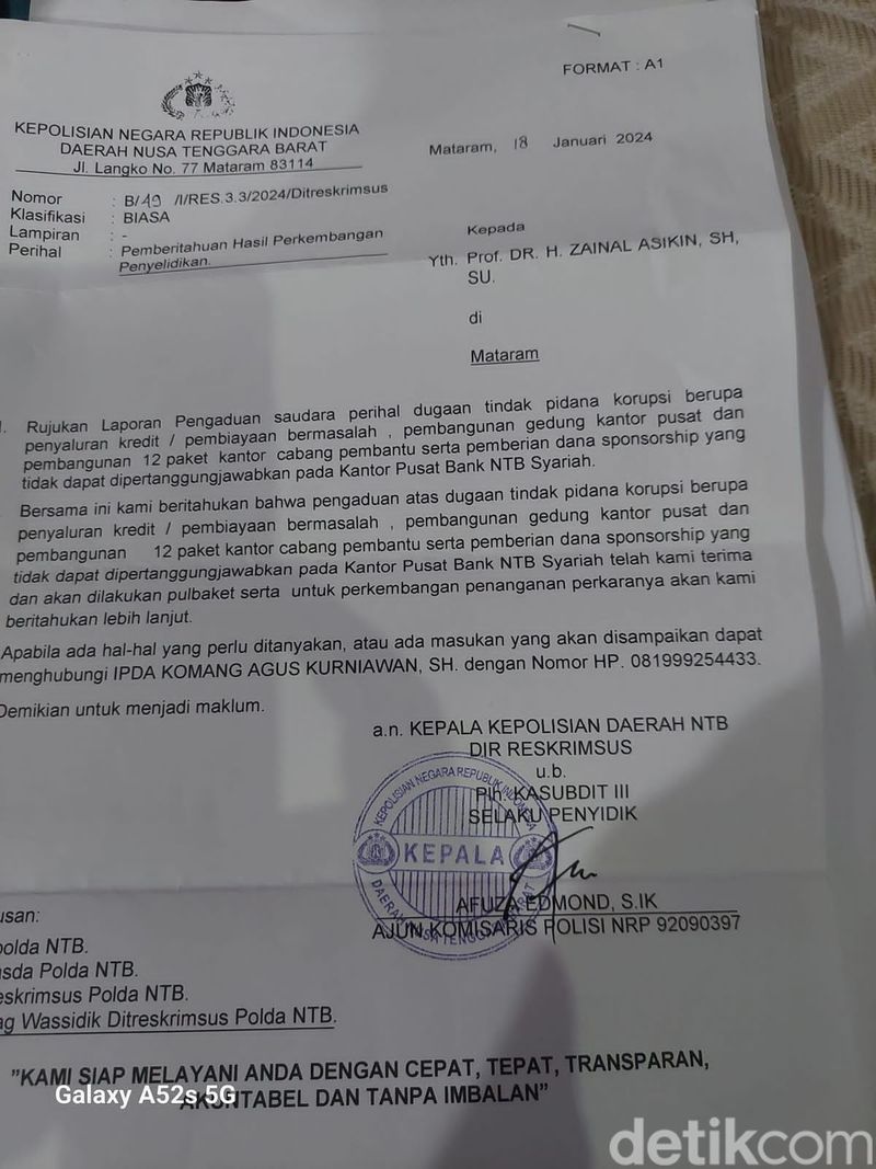 Gedung Bank NTB Syariah di Mataram.