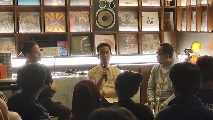 Gibran Rakabuming Raka bersama Bima Arya di acara #GimmickGibran di Kota Bogor.