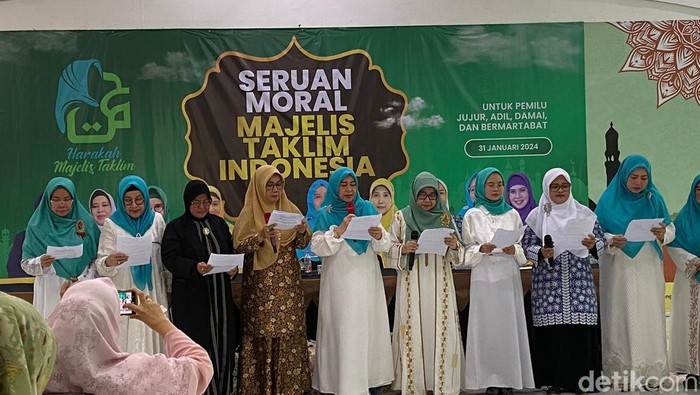 Majelis Taklim Indonesia menyerukan 6 hal terkait Pemilu 2024 (Tina Susilawati/detikcom)