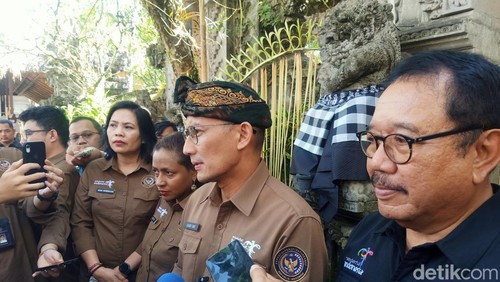 Menparekraf Sandiaga Salahuddin Uno ketika berada di Ubud, Gianyar, Bali pada Rabu (31/1/2024).