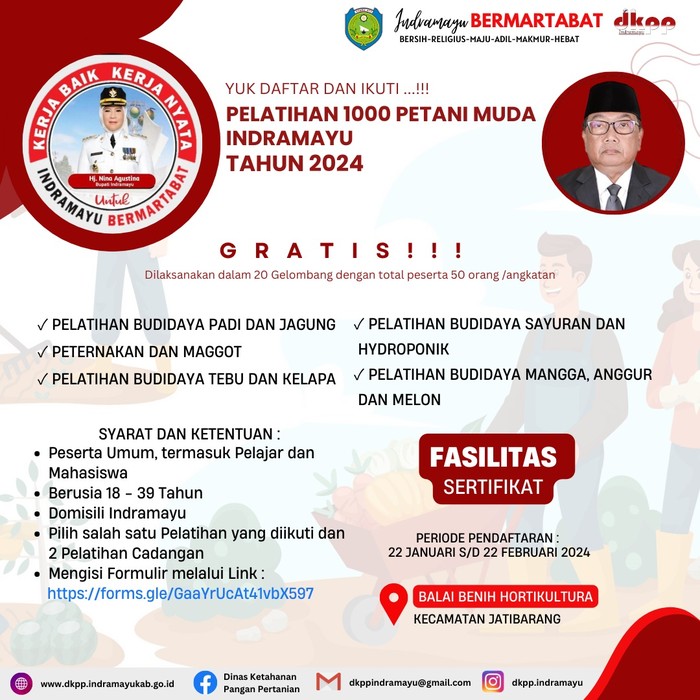 Pamflet pelatihan petani muda