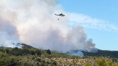 Penampakan Kepulan Asap Kebakaran Hutan di Argentina