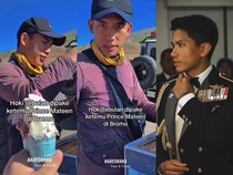 Viral! Penjual Es Krim di Bromo Ini Mirip Pangeran Mateen