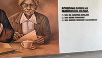 Potret pendiri Nahdlatul Ulama di dalam gedung baru UNU Yogyakarta. (Fahri Zulfikar/detikEdu)
