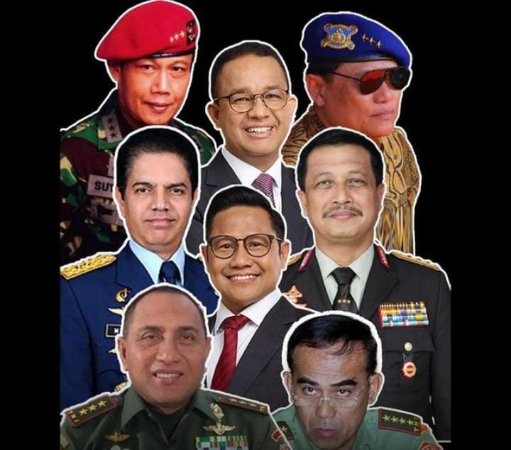 Sejumlah purnawirawan jenderal yang mendukung AMIN