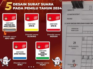 5 Warna Surat Suara Pemilu 2024, Simak Panduannya Supaya Tak Salah!