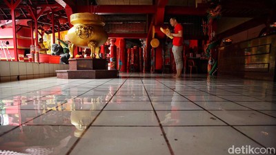 Vihara Bahtera Bakti Jakarta Utara Tergenang, Begini Penampakannya