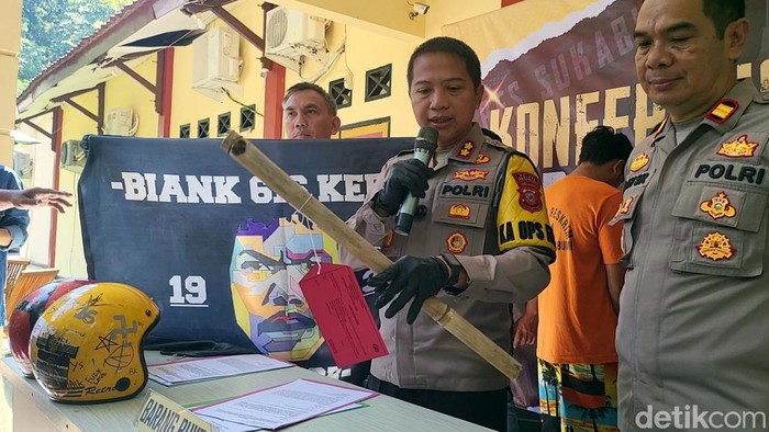 Biank 616 Kerok, demikian nama geng motor yang diringkus Satuan Reserse Kriminal (Satreskrim) Polres Sukabumi.