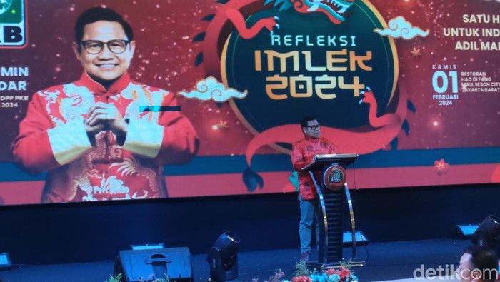 Cawapres nomor urut 1, Muhaimin Iskandar (Cak Imin). (Dwi/detikcom)