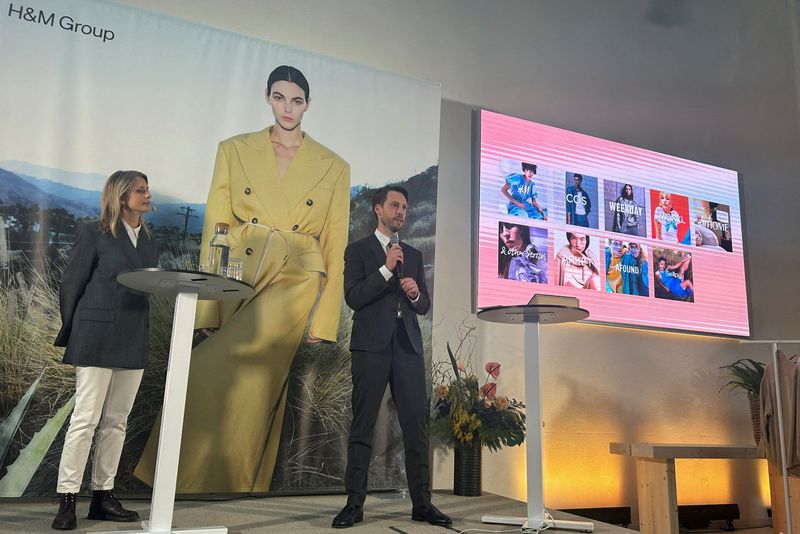 Daniel Erver, who replaces Helena Helmersson as CEO of Swedish clothing retailer H&M, speaks in Stockholm, Sweden January 31, 2024. REUTERS/Marie Mannes