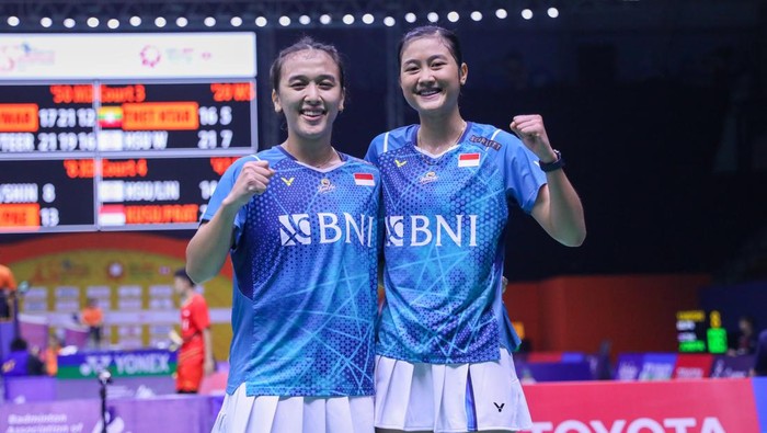 Ganda putri Indonesia Febriana Dwipuji Kusuma/Amalia Cahaya Pratiwi di Thailand Masters 2024.