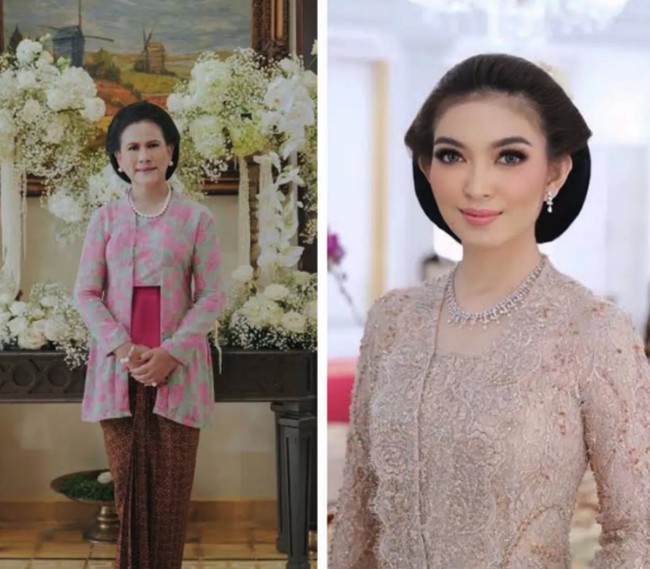 Ada pula momen Selvi Ananda mengunggah foto bersama sang ibu mertua, Iriana Jokowi. Keduanya terlihat anggun mengenakan kebaya kutu baru dan sanggul khas Jawa. Foto: Instagram @selvie_ananda_
