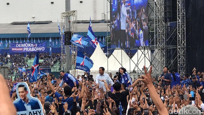 Kampanye akbar Demokrat di Malang. (Firda Cynthia Anggrainy/detikcom).