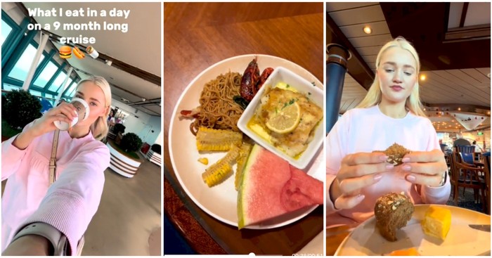 Wanita Ini Pamer Menu Makan di Kapal Pesiar Selama 9 Bulan