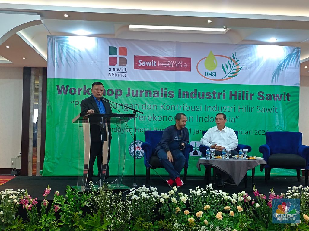 Pelaksana Tugas (Plt) Ketua Umum Dewan Minyak Sawit Indonesia (DMSI) Sahat Sinaga. (CNBC Indonesia/Martyasari Rizky)