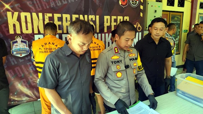 Pelaku dugaan korupsi di Sukabumi.