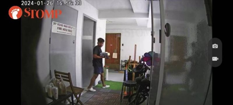 kekacauan!  Seorang pria tertangkap CCTV sedang mencuri makanan tetangganya