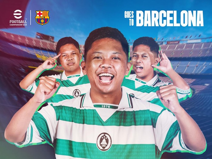 Penggawa PSS eSports, Sakti Sulistyo, wakili Asia Timur dan Oseania di kompetisi eFootball Mobile FC Barcelona Club Event. Diunggah Kamis (1/2/2024).
