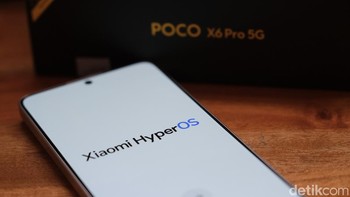 Poco X6 Pro 5G menjadi ponsel pertama di Indonesia yang menjalankan HyperOS out of the box. Foto: detikINET/Anggoro Suryo Jati