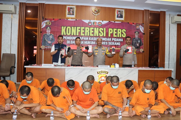 Polres Serang tangkap 18 pelaku narkotika selama Januari 2024 (Foto: Istimewa)