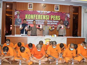 18 Pelaku Kejahatan Narkotika Dibekuk Polres Serang Sepanjang Januari 2024