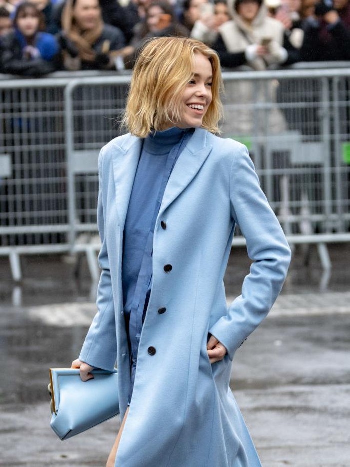 PARIS, FRANCE - JANUARY 26: Milly Alcock attends the Fendi Couture Haute Couture Spring Summer 2023 show as part of Paris Fashion Week  on January 26, 2023 in Paris, France. (Photo by Arnold Jerocki/Getty Images)