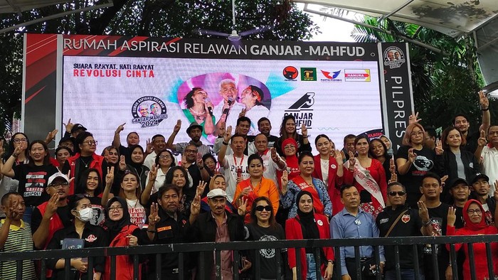 Tim Koordinasi Relawan Pemenangan Pemilu (TKRPP) Ganjar Mahfud (Tina Susilawati/detikcom)
