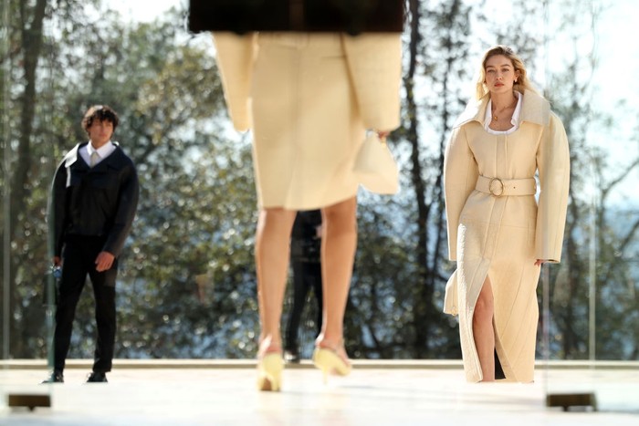 SAINT-PAUL-DE-VENCE, FRANCE - JANUARY 29: Gigi Hadid walks the runway during the 
