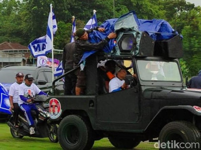 Acara pertemuan Aliansi Masyarakat Madani (AMM) di lapangan Desa Drono, Kecamatan Ngawen, Klaten, Jumat (2/2/2024) sore.