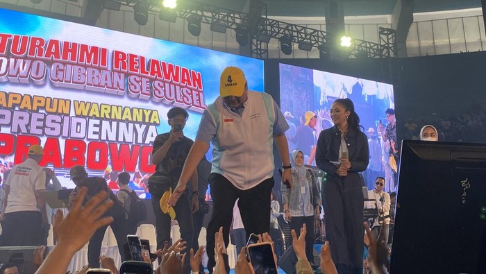 Airlangga kampanyekan Prabowo di Makassar (Firda/detikcom)