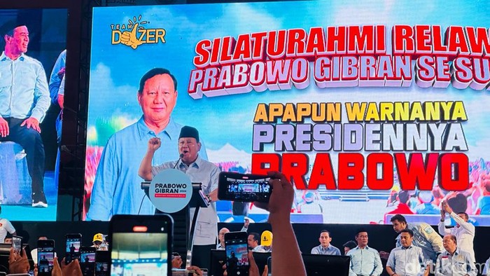 Capres nomor urut 2 Prabowo Subianto di Makassar.