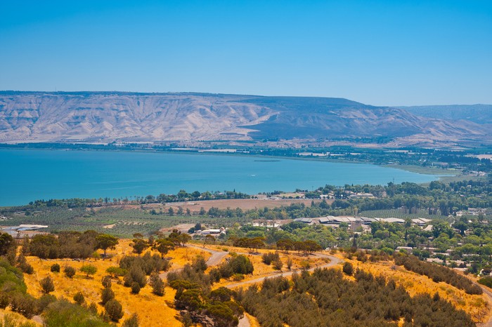 View from Galilee Mountains to Galilee Sea, Kinneret