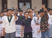 HMI Surabaya Deklarasi Dukung Pilpres Satu Putaran