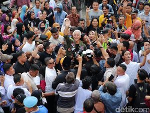 Kampanye di Palembang, Ganjar Sapa Pedagang Pasar KM 5 dan 16 Ilir
