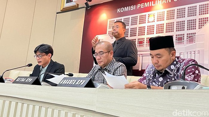 Konferensi pers, di kantor KPU. (Anggi/detikcom)