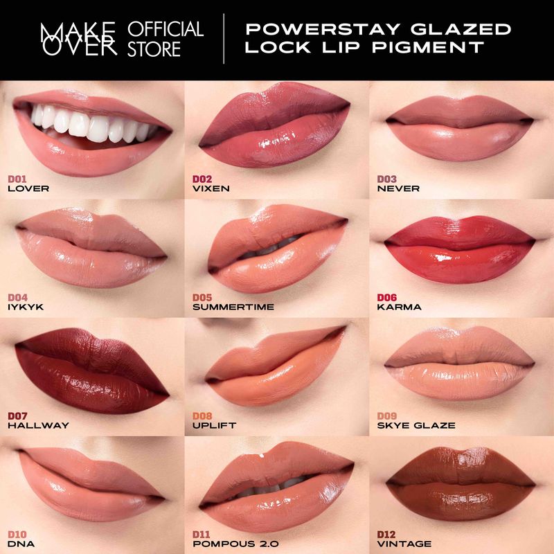 Make Over Powerstay Glazed Lock Lip Pigment.