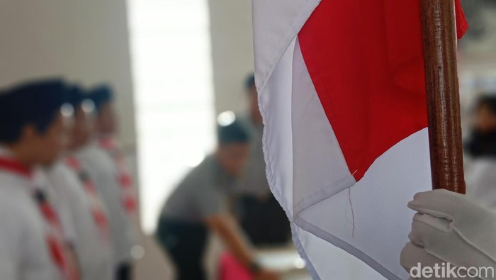 Momen Napi Teroris di Indramayu berucap sumpah NKRI di Lapas Indramayu, Jumat (2/2/2024).