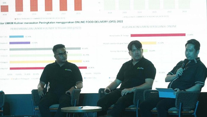 (Kiri-kanan) Harris Rilandi, Harris Sofyan Hardwin, Andersson Watulingas saat acara inDrive yang membahas Optimalkan Layanan Pengiriman untuk Mendukung Pertumbuhan UMKM di Jakarta.