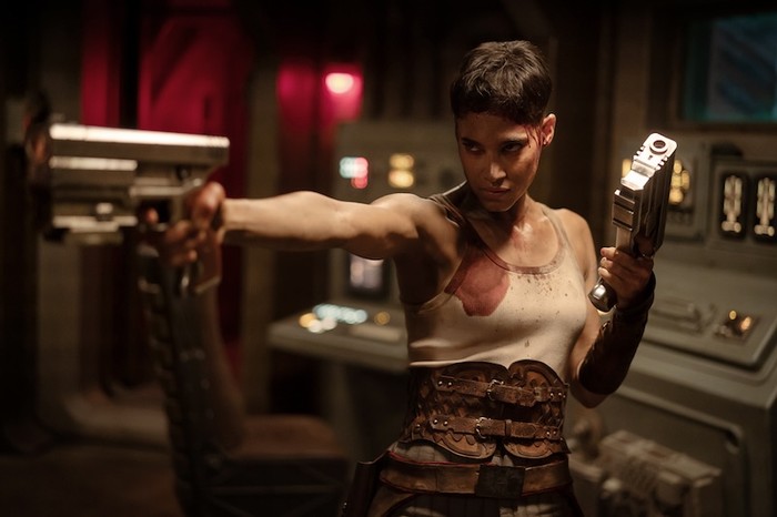 Rebel Moon — Part Two: The Scargiver. Sofia Boutella as Kora in Rebel Moon — Part Two: The Scargiver. Cr. Clay Enos/Netflix © 2023
