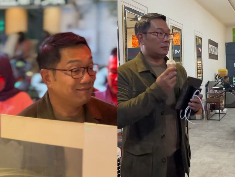 Momen kuliner Ridwan Kamil