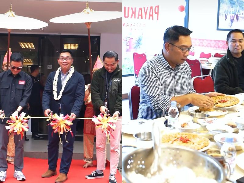 Momen kuliner Ridwan Kamil