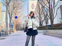 10 Pose Kece Sabrina Chairunnisa Liburan di Korea Meski Tulang Tangan Retak
