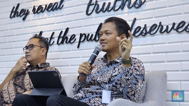 Sekertaris Direktorat Jendral Penyelenggara Pos dan Informatika Kominfo Indra Maulana. (CNBC Indonesia/Intan Rakhmayanti Dewi)
