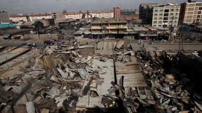 Sisa-sisa Ledakan Hebat di Kenya yang Lukai Ratusan Orang