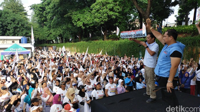 Deklarasi dukungan untuk Prabowo-Gibran di BKT, Jaktim, 3 Februari 2024. (Tina Susilawati/detikcom)