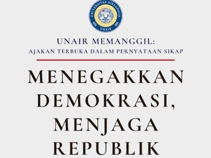 Unair Memanggil Digelar Besok, Suarakan Keprihatinan Politik Era Jokowi