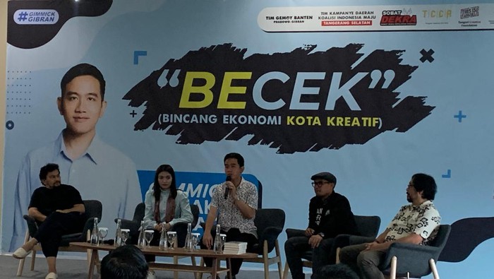 Gibran di acara bincangGibran di acara bincang ekonomi kreatif ekonomi kreatif